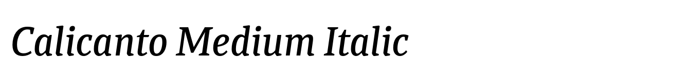 Calicanto Medium Italic